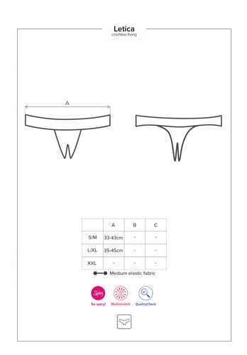 bielizna letica stringi otwarte czarne  s/m na Arena.pl