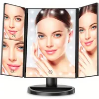 PODŚWIETLANE LUSTERKO DO MAKIJAŻU LED KOSMETYCZNE