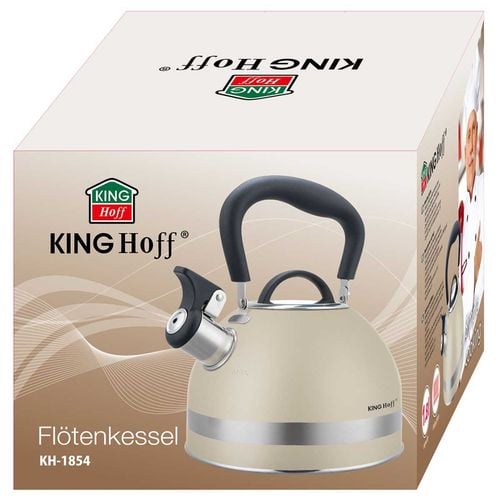 czajnik 1,8l z gwizdkiem kinghoff kh-1854 beżowy na Arena.pl