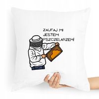 Poduszka Prezent Dla Pszczelarza Zaufaj Mi Jestem Z Nadrukiem Ze Zdjęciem