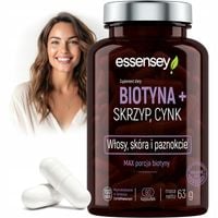 BIOTYNA FORTE + SKRZYP + CYNK NA 90 DNI Zdrowe Mocne Włosy Skóra Paznokcie