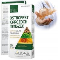 OSTROPEST KARCZOCH MNISZEK 60 kap WĄTROBA Ochrona Wątroby | MEDICA HERBS