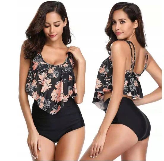 STRÓJ KĄPIELOWY BIKINI WYSOKI STAN BOHO 44 XXL zdjęcie 2