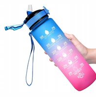 Butelka na wodę motywacyjna fitness bidon sportowy z miarką certyfikat PZH