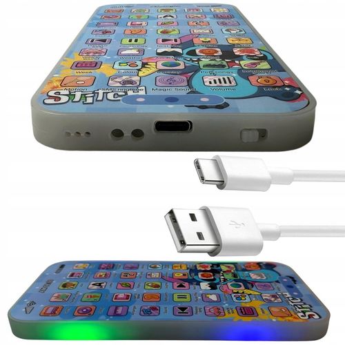 INTERAKTYWNY TELFON STICH DLA DZIECI USB C ŁADOWANY DŹWIĘKI NAUKA ZABAWKOWY na Arena.pl