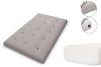 Materac 120x200 Bawełniany - Pascall Futon Medium Natural - Szary
