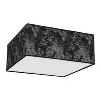 Pokojowa lampa sufitowa Satino natynkowa czarna srebrna