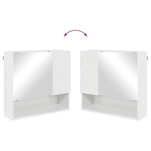 Zestaw mebli łazienkowych 4 pcs Biały na wysoki połysk na Arena.pl