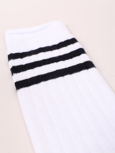 Zakolanówki dziewczęce dziecięce bawełniane z paskami białe 31-34 YOCLUB na Arena.pl