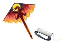 Duży Latawiec Smok Czerwony Długi Ogon 170cm x 130cm