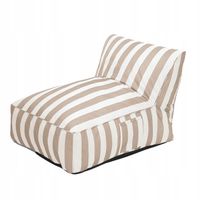 Leżanka MARIS w biało beżowe paski 72x102x65 cm HOMLA