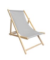 Leżak Drewniany  Szary – Regulowany 3 Pozycje