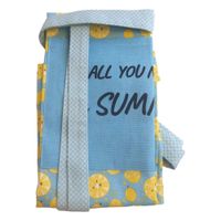 fartuch kuchenny wiązany bawełna 60x90 cytryna