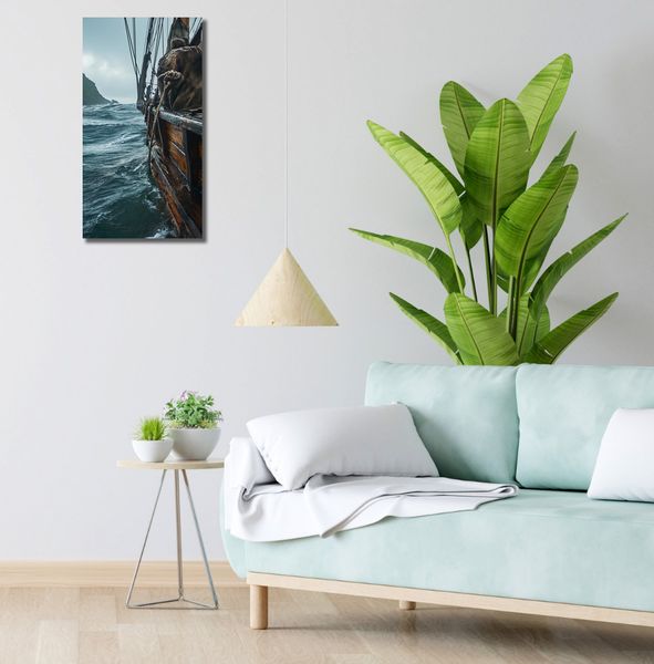 Obraz 30x60cm Statek na Falach zdjęcie 2