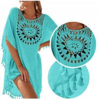 PAREO TUNIKA LETNIA SUKIENKA BOHO NARZUTKA PLAŻOWA KORONKA