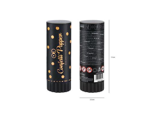 Konfetti pneumatyczne, złote kółka, 11 cm na Arena.pl