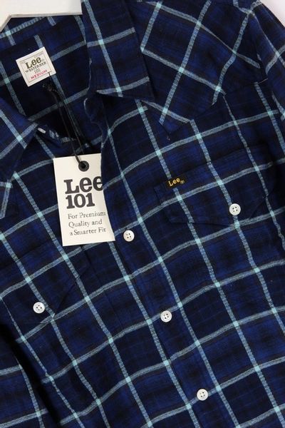 LEE 101 WESTERNER KOSZULA KRATA NAVY _ M zdjęcie 4