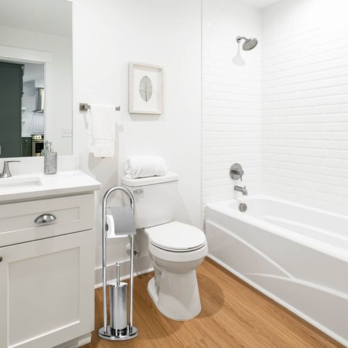 STOJAK UCHWYT NA PAPIER + SZCZOTKA DO WC ZESTAW STABILNY WYTRZYMAŁY MODNY na Arena.pl