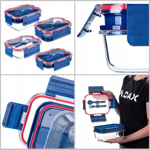 KADAX Pojemnik Z Pokrywką 1,7L Lunchbox Obiadowy Śniadaniówka na Arena.pl