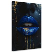 Obraz do salonu sypialni biura spa, Niebieskie usta kobiety