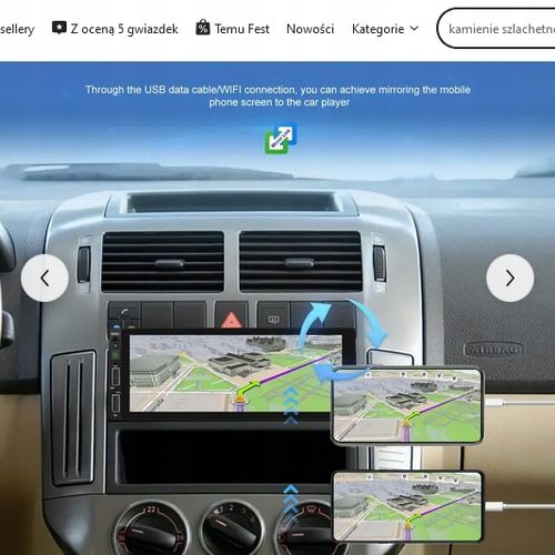 RADIO Odtwarzacz 1DIN i dla Androida Auto samochodowy odtwarzacz MP5 na Arena.pl