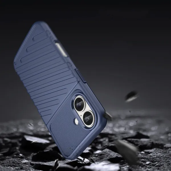 etui silikonowe thunder case do iphone 16 plus - niebieskie zdjęcie 3