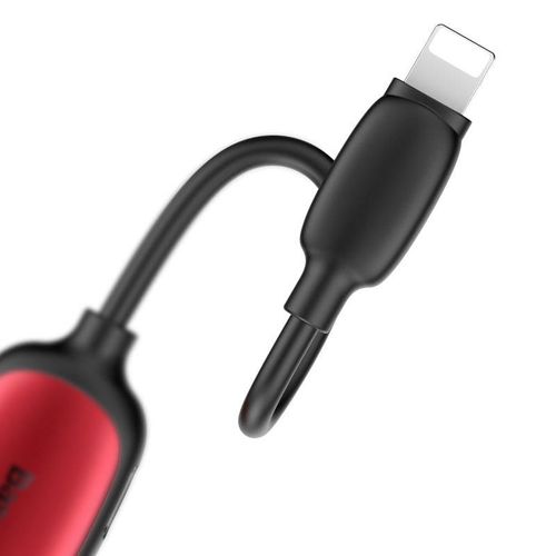 Adapter Audio Baseus L51 Lightning do Mini Jack 3.5mm i Lightning (czerwony) na Arena.pl
