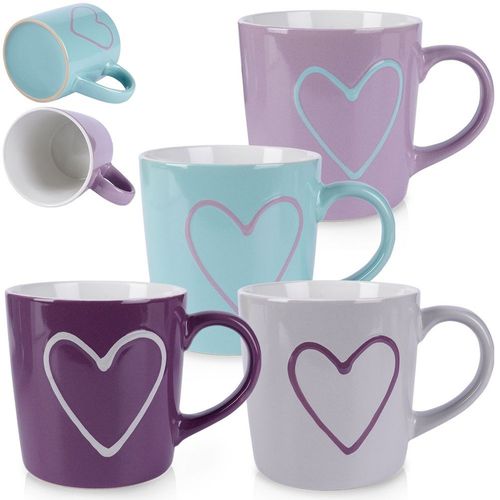 Kubki ceramiczne 600 ml 4 szt. na Arena.pl