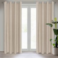Zasłona na przelotkach w stylu eco LIDIA 140X250 beżowa