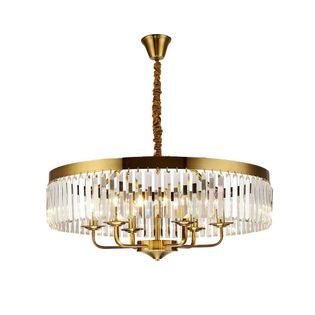 Nowojorski żyrandol kryształowy lampa 60cm glamour złoty mosiądz HIT