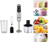BLENDER RĘCZNY WIELOFUNKCYJNY MOCNY TYTANOWE OSTRZA ZESTAW 6W1 AKCESORIA