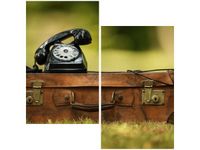 70X50CM OBRAZ TELEFON RETRO WALIZCE ŚCIAN