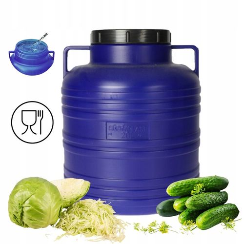 BECZKA PLASTIKOWA 20 L DO KISZENIA KAPUSTY NA WODĘ DESZCZÓWKĘ OGÓRKI NOWA na Arena.pl