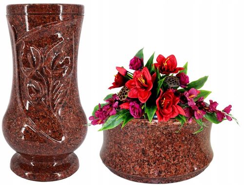 WAZON NAGROBNY - WAZON NA NAGROBEK+ MISA NAGROBNA ZESTAW WKŁAD Z KRATKĄ na Arena.pl