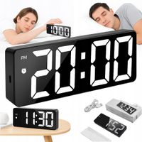 Cyfrowy LED Zegar LC-001 Elektroniczny Budzik Na Baterie Termometr Stojący