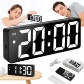 Cyfrowy LED Zegar LC-001 Elektroniczny Budzik Na Baterie Termometr Stojący