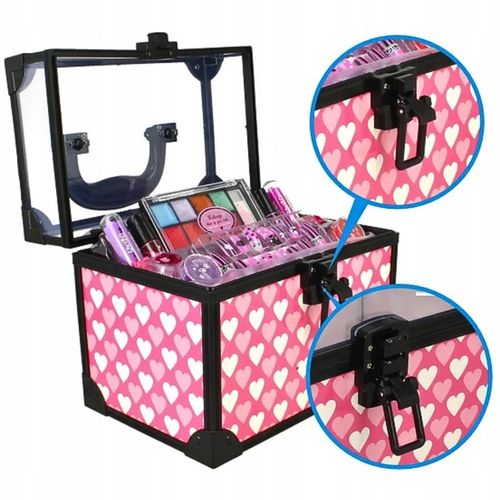 KUFEREK KOSMETYKÓW DLA DZIECI ZESTAW PIĘKNOŚCI DO MAKIJAŻU MAKE-UP PAZNOKCI na Arena.pl