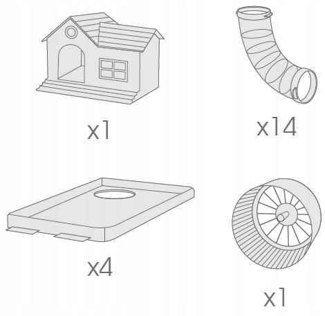 DUŻA KLATKA dla Chomika Gryzonia Myszki CH2+ tunel na Arena.pl