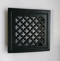 Z10 - KRATKA WENTYLACYJNA CZARNA - 16X16 CM ŻELIWNA KOMINKOWA ŻELIWO