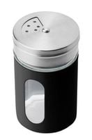 Pojemnik szklany na przyprawy dozownik przyprawnik ALCANO 90 ml stal czarny mat