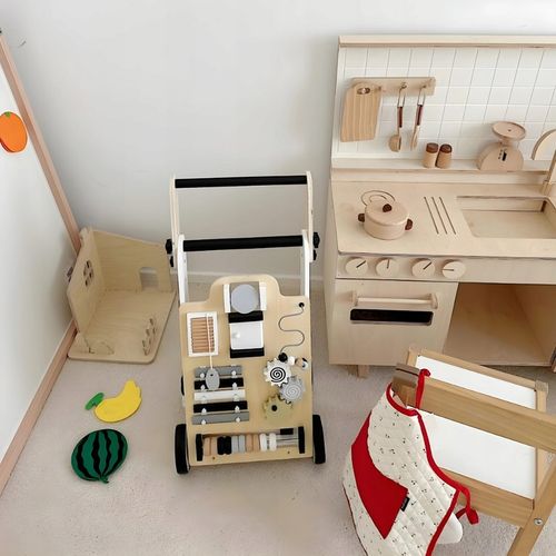 CHODZIK DLA DZIECKA PCHACZ DREWNIANY JEŹDZIK TABLICA MANIPULACYJNA PREZENT na Arena.pl