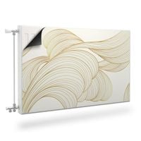MASKOWNICA Magnetyczna Na Grzejnik Złota Abstrakcja Line-art 120cm x 60cm
