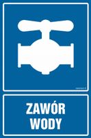 Zawór Wody - 7,5 X 10 Cm, Znak Płyta Niebieska
