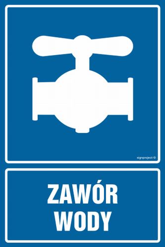 Zawór Wody - 7,5 X 10 Cm, Znak Płyta Niebieska na Arena.pl