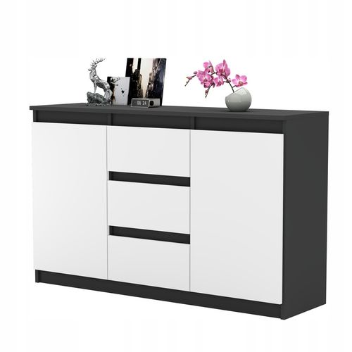 Komoda WOTAN BIALA z szufladami Duza Szafka AGA 120cm do Sypialni na Arena.pl