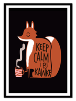 OBRAZ PLAKAT W RAMIE prezent KEEP CALM PIJ KAWKĘ KAWA do kuchni P2610_33x43