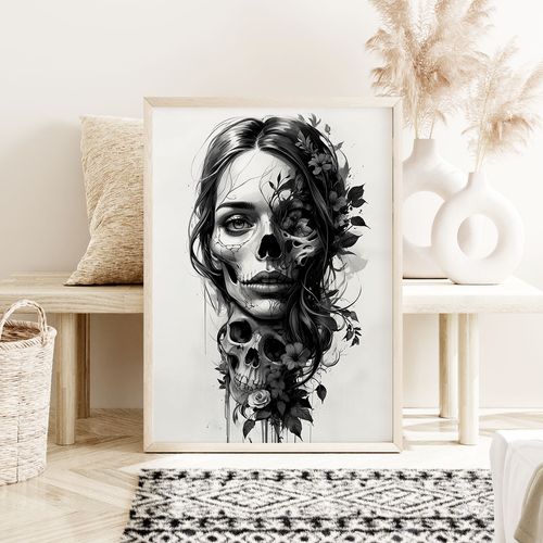 Plakat kobieta zombie portret 61x91 cm na Arena.pl