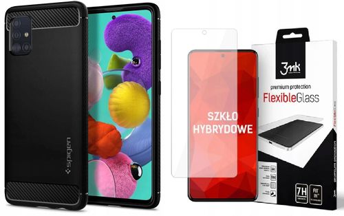 Spigen Rugged Etui Case Do Galaxy A51 +Szkło 3Mk na Arena.pl