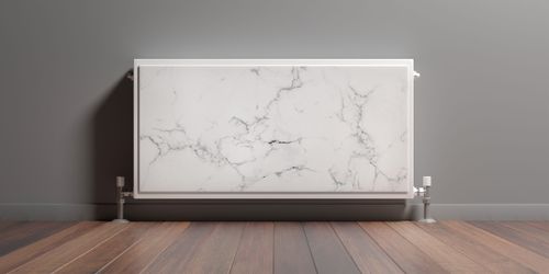 Magnetyczna OSŁONA NA KALORYFER Biały Marmur Abstrakcja 90cm x 60cm na Arena.pl