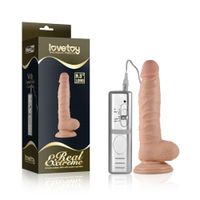 8.5"" real extreme vibrating dildo flesh